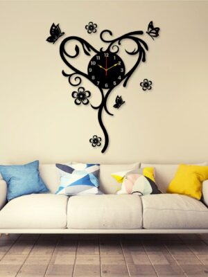 Heart Shape Clock Wall Art