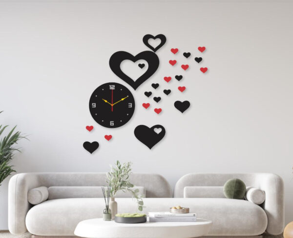 Red Heart Wall Clock