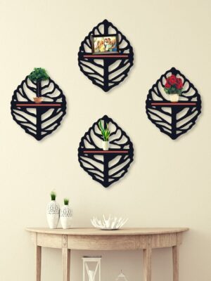 (Pack of 4)Round Leaf Shelves