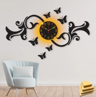 3d wall clock | Wooden Wall Clock